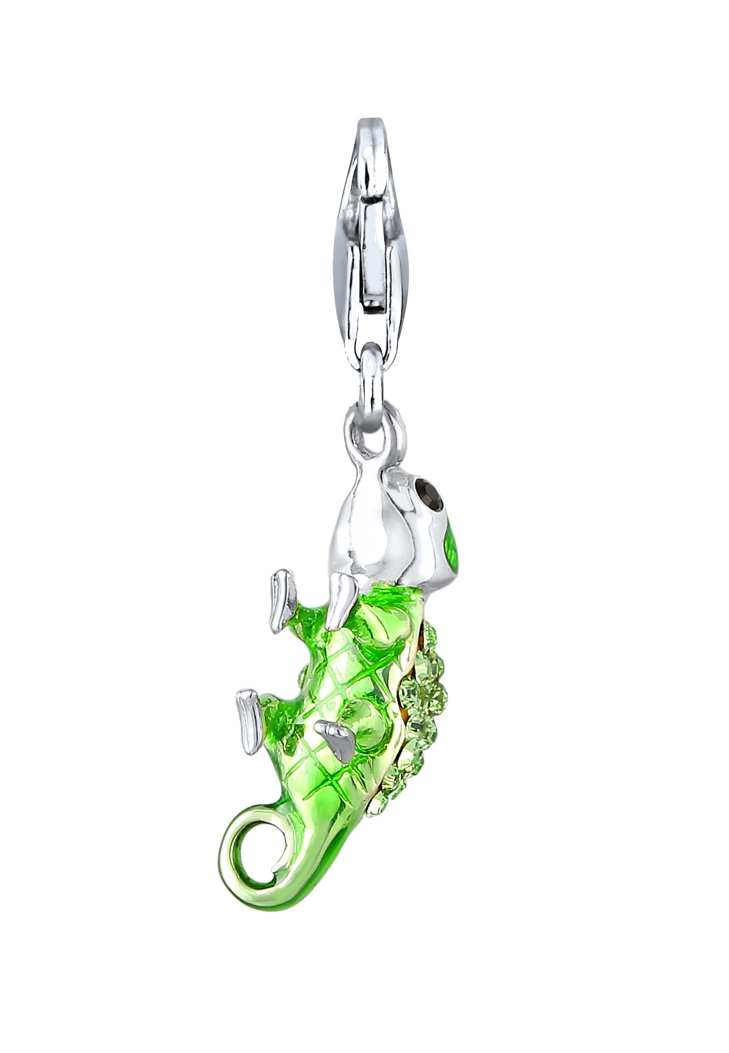 Nenalina Femmes pendentif caméléon avec cristaux en argent sterling 925