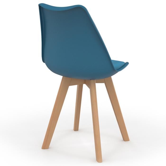 IDMARKET Set van 6 SARA Scandinavische eetkamerstoelen, blauw