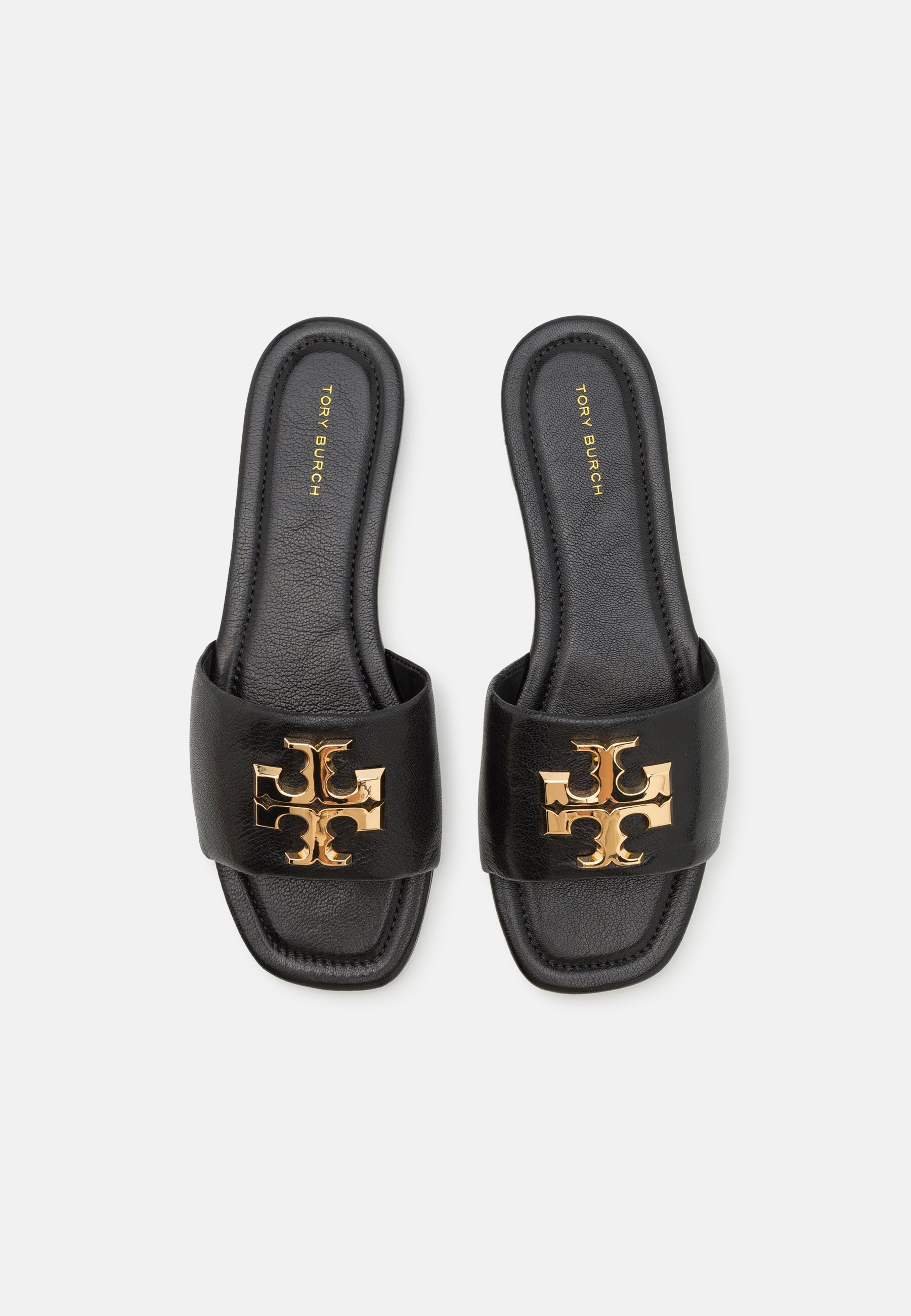 Tory Burch ELEANOR SLIDE - Klapki - idealne czarno-złote