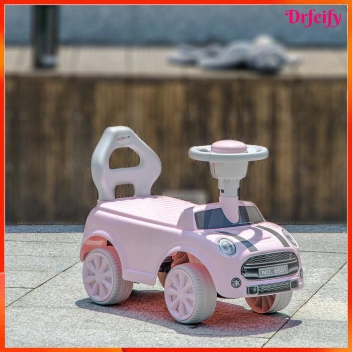 Coche de juguete 9932 para niños de 18 a 36 meses con volante, claxon y sistema antivuelco, capacidad de carga de 25 kg, 53x25x35 cm, rosa.