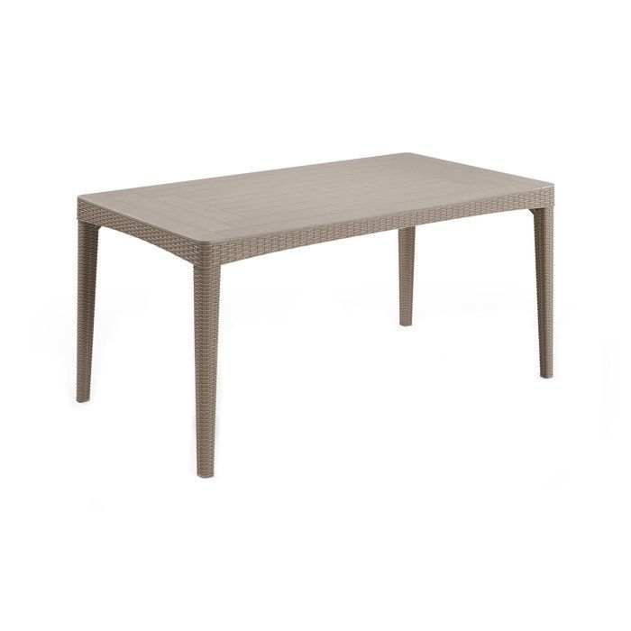 Salmon Dmora buitentafel, taupegrijs kunststof, 90x160x74 cm (h)