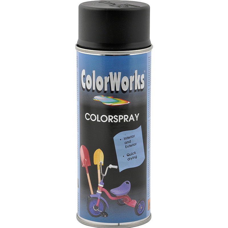 ColorWorks Sprayfärg 400ml Svart Halvblank Colorworks