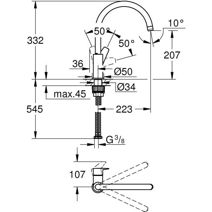 GROHE - Keukenmengkraan met één hendel