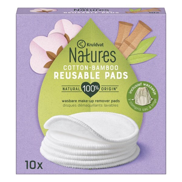 Kruidvat Natures Cotton-Bamboo blazinice za večkratno uporabo<br>10 št