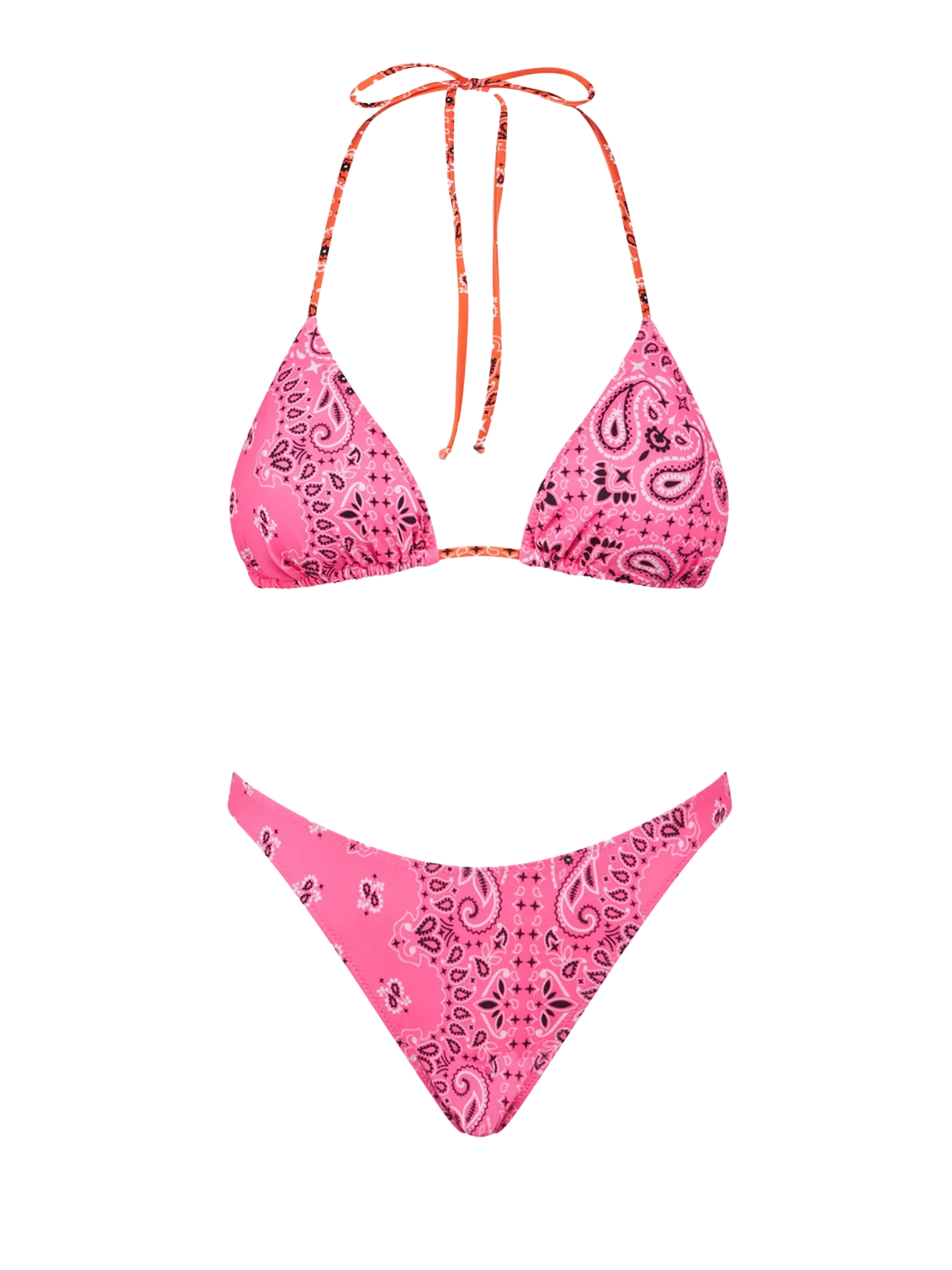 Dames driehoekbikini met bandana-print