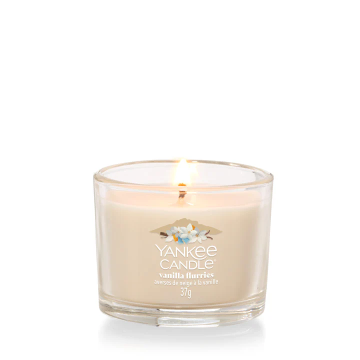 Filled Votive Candles Vanilla Flurries - Candela Profumata