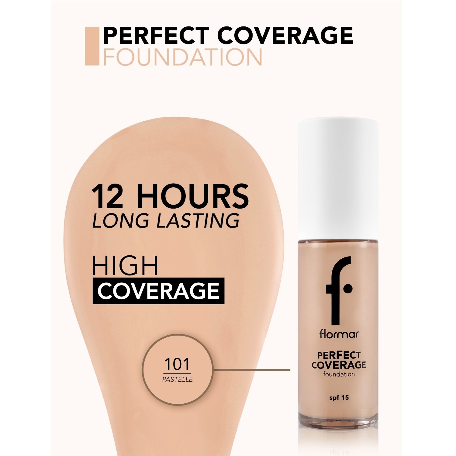 Flormar puder za savršeno prekrivanje SPF 15 - 30 ml