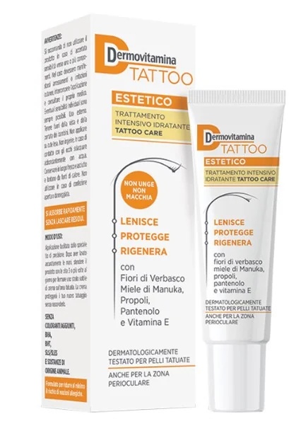 DERMOVITAMINA Dermovitamina tattoo esthetische crème 15 ml verzacht roodheid van de getatoeëerde huid