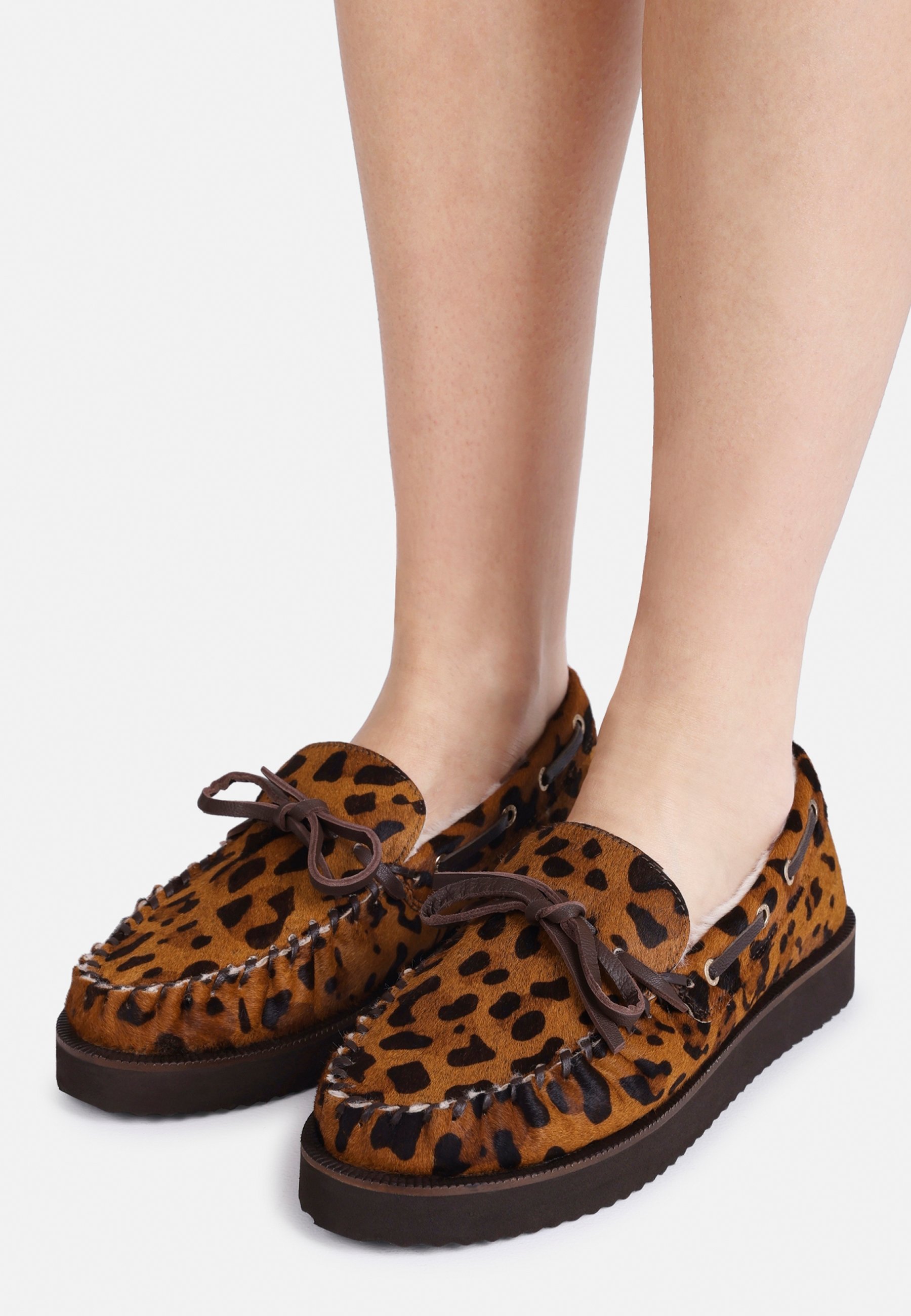 Chaussures bateau Bronx - couleur café/lait d'avoine/noir