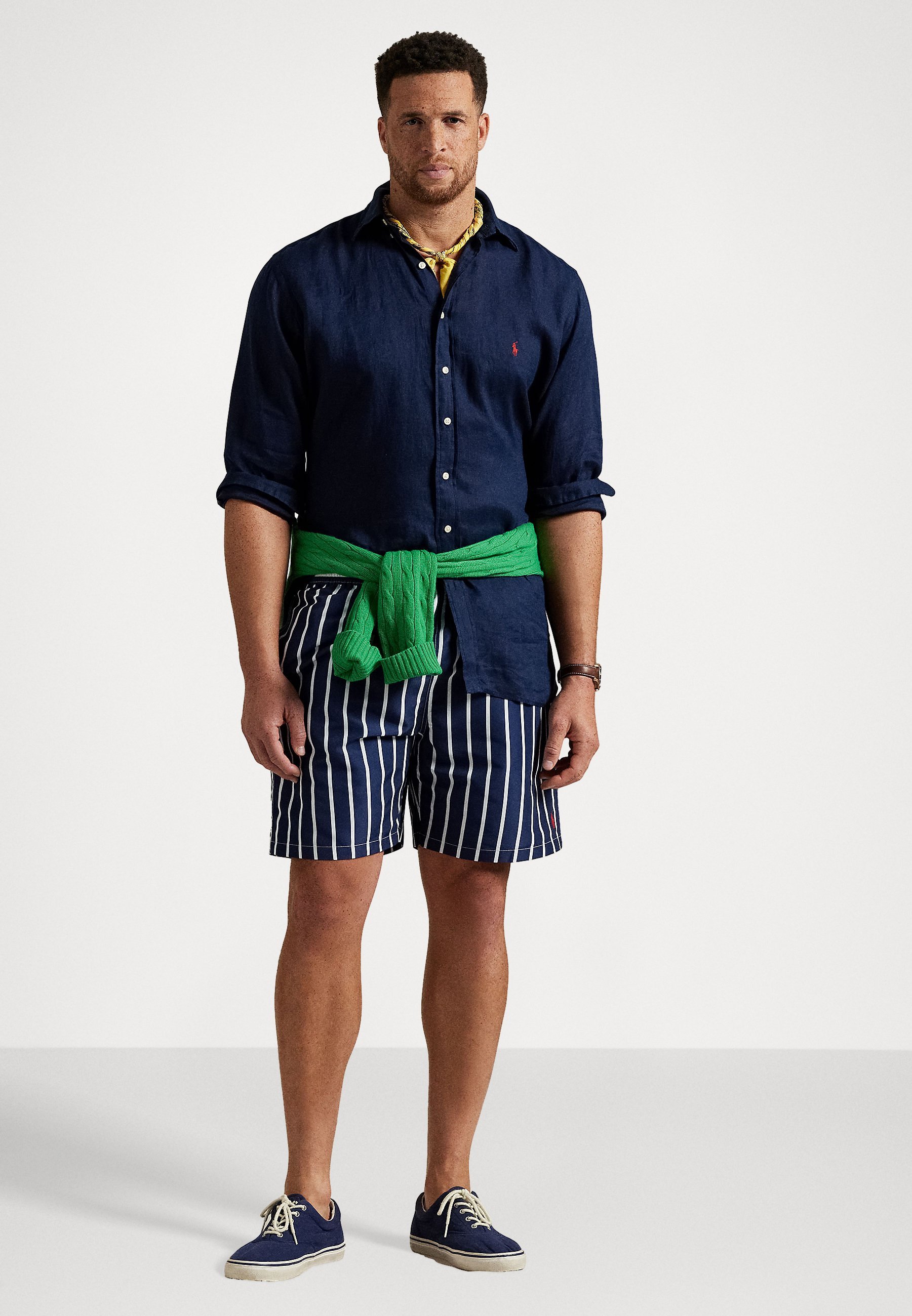 Polo Ralph Lauren Big & Tall TRAVELER CLASSIC FIT zwembroek - Zwemshorts - donkerblauw, gebroken wit