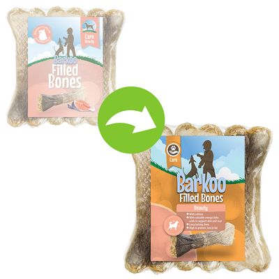 Barkoo gevuld kauwbot – Beauty (met zalm)