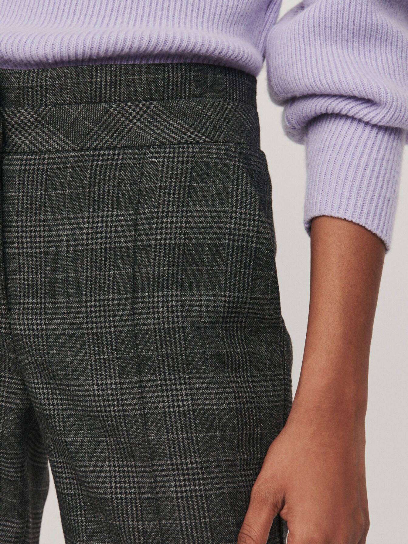 Broek met Prince of Wales-ruitpatroon - Grijs