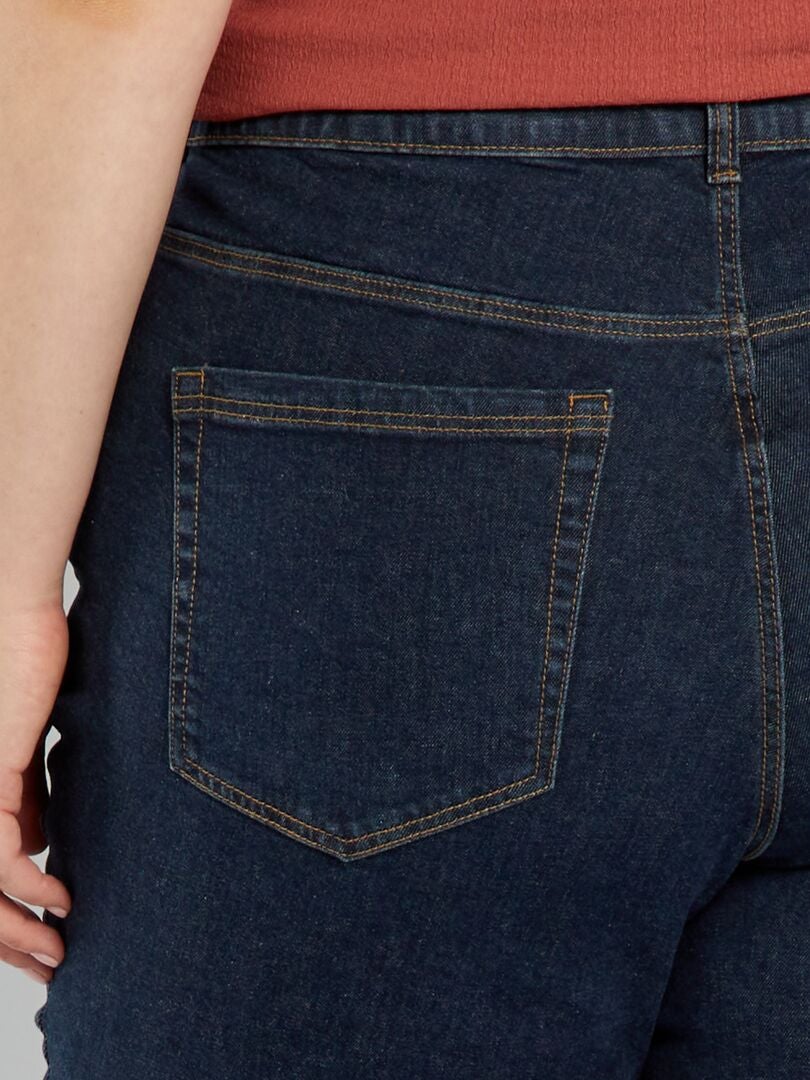 Calça jeans slim de cintura alta - L32 - AZUL