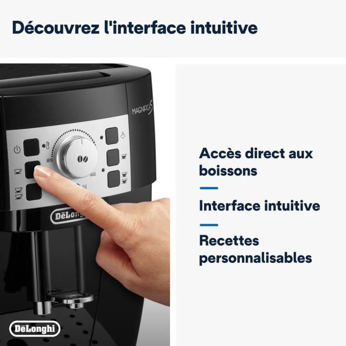 Machine expresso broyeur - De'Longhi - Magnifica S - ECAM22.140.B - 4 recettes - Noir