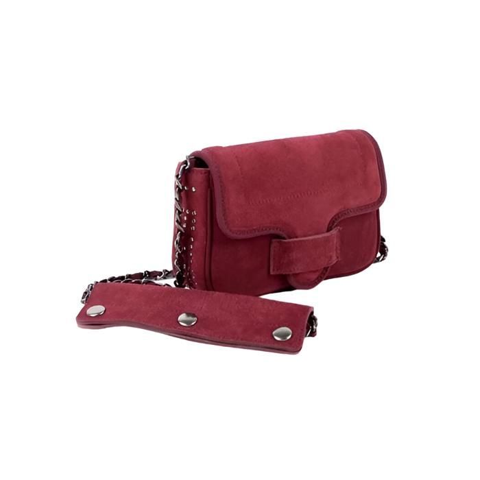 TEMPS DES CERISES - Suède leren tas - bordeauxrood - Lederwaren voor dames