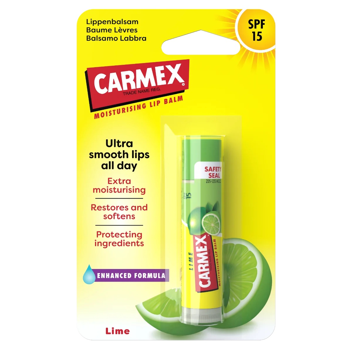 CARMEX Carmex Lime Lippenbalsam 4,25 g, feuchtigkeitsspendend und schützend