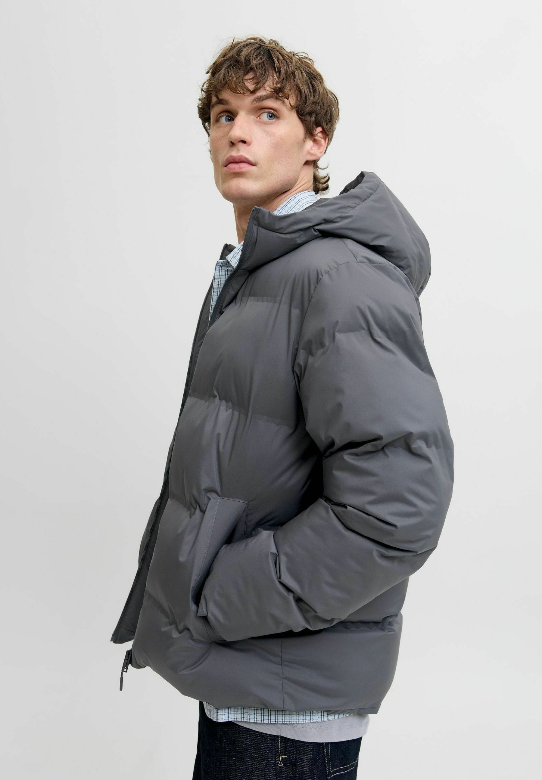 Jack & Jones winterjas - asfalt