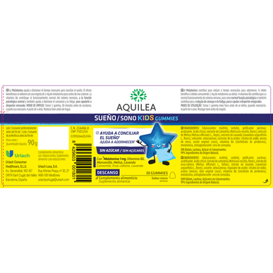 Aquilea Sono Kids Rest Gummies Gummies s melaninem pro usínání 30 gumových bonbónů 30 gumových bonbónů