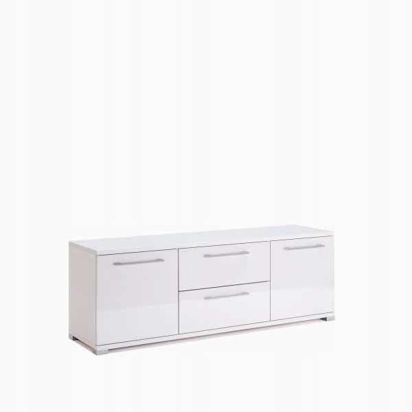 Komoda Szafka RTV Sypialnia Salon 150cm Biały Połysk