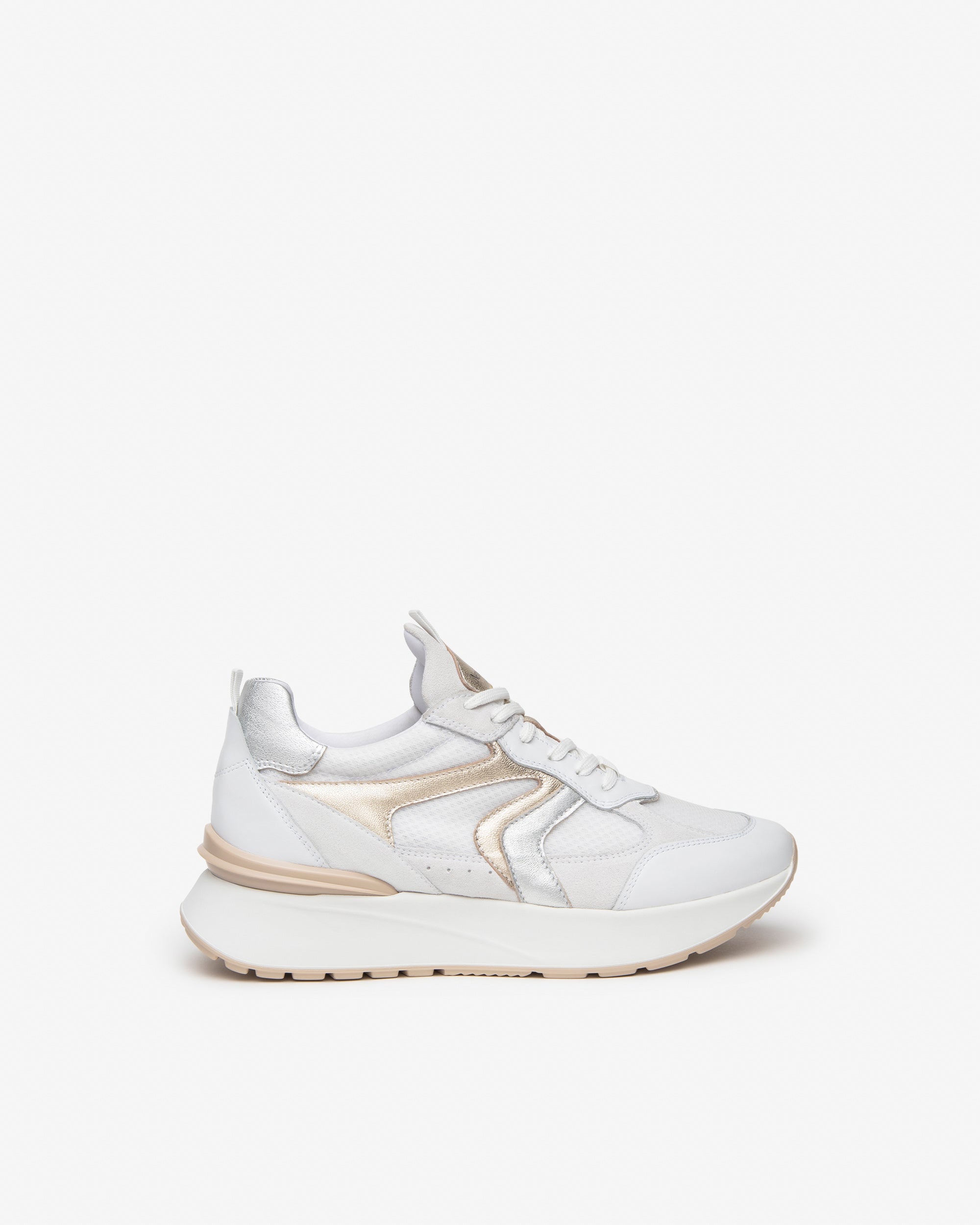  Damen-Sneaker aus Leder, Wildleder und Canvas