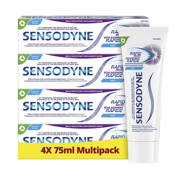 Sensodyne tp Rapid Relief 4-pakiranje<br>Medicinski proizvod - 4 x 75 ml