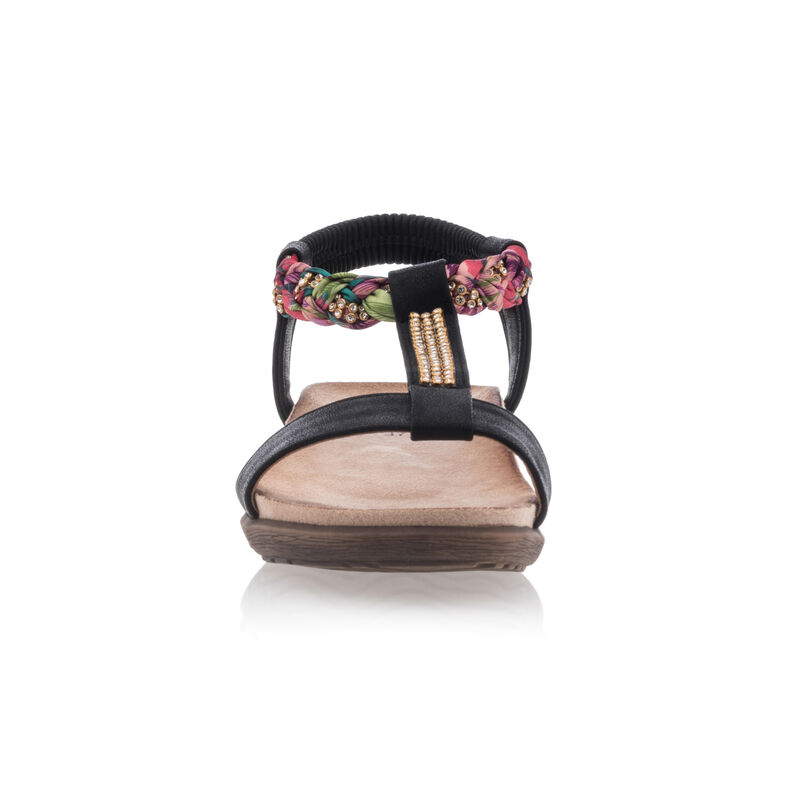 Sandalias negras para mujer / Zapatos de punta abierta