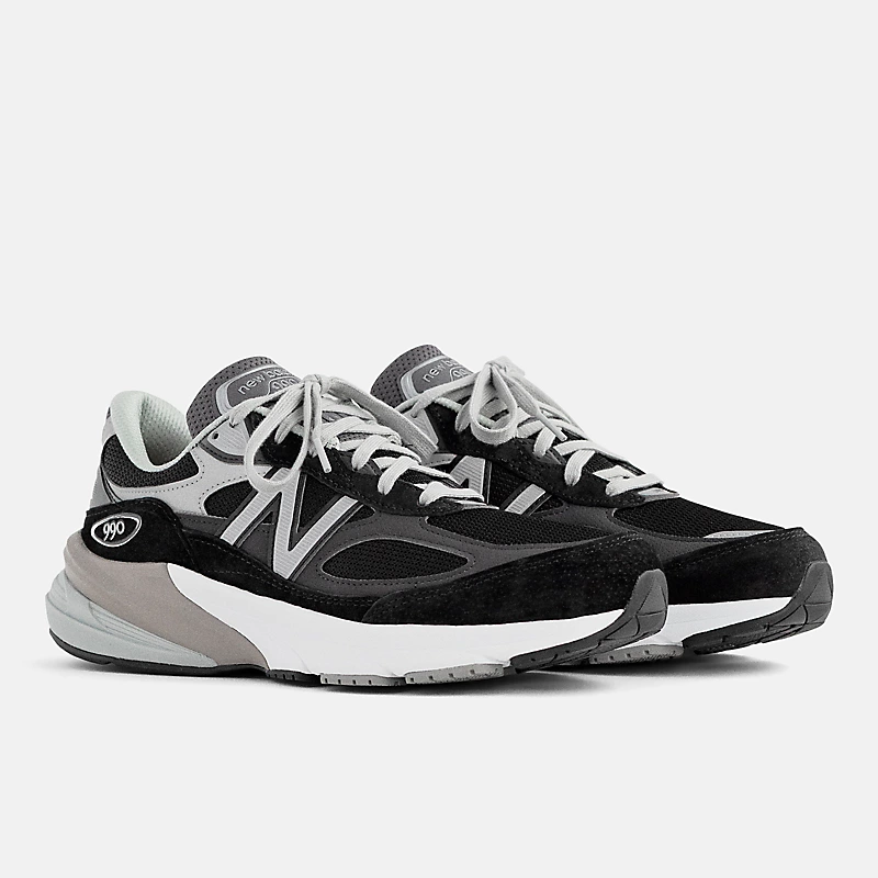 Pantofi 990v6 pentru femei, fabricați în SUA – Negru cu alb