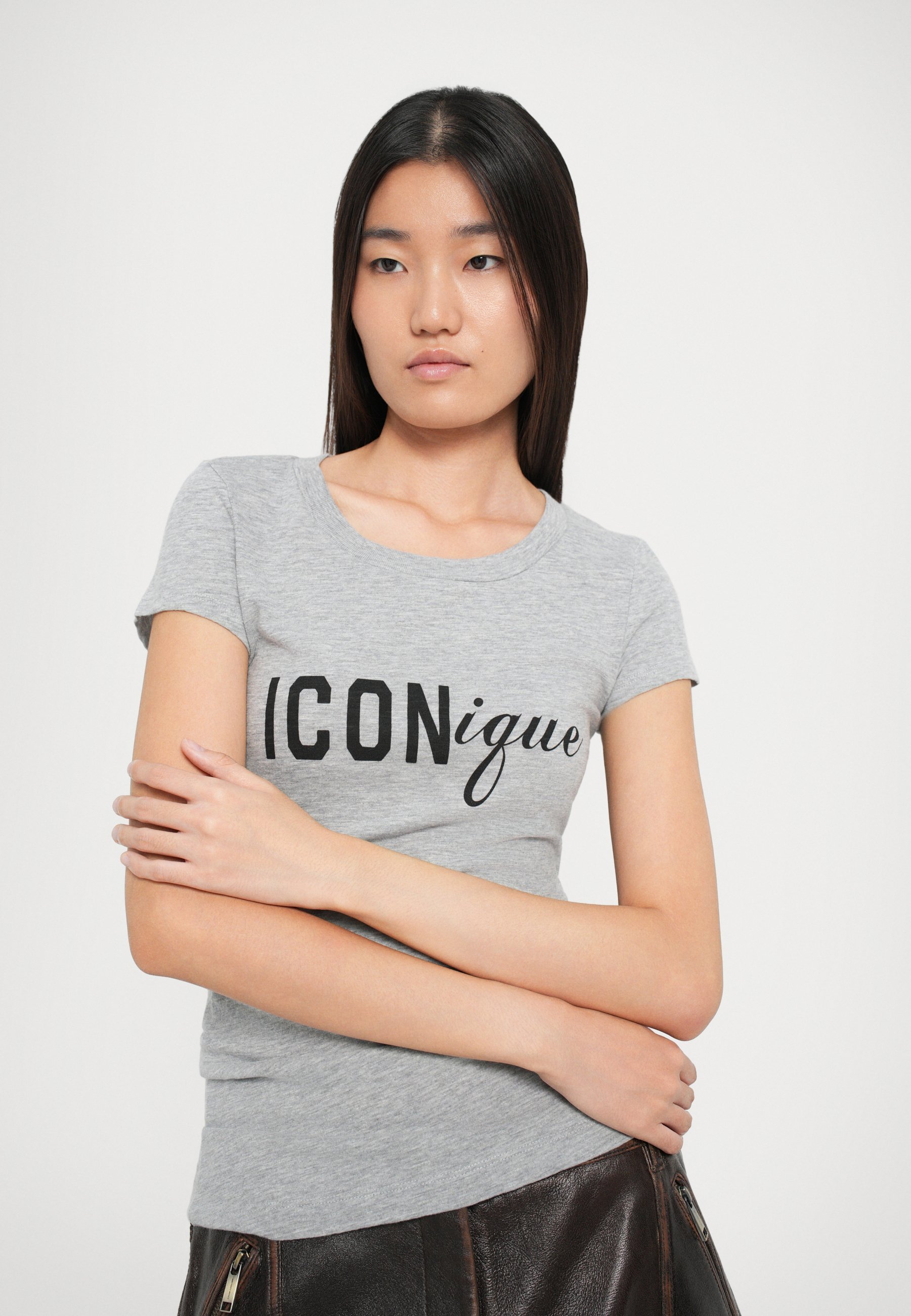 Dsquared2 ICONIC - Bedrucktes T-Shirt - Grau
