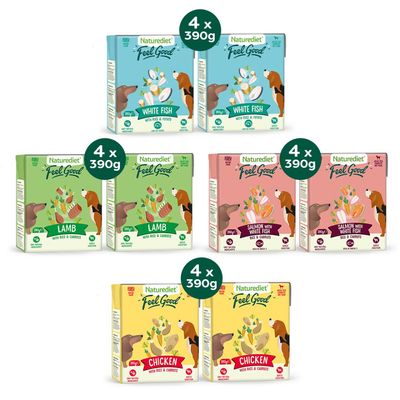 Naturediet Feel Good Adult – Mięso i ryby w opakowaniu zbiorczym