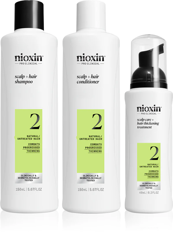 Kit de presente Nioxin System 2 para cabelos ralos