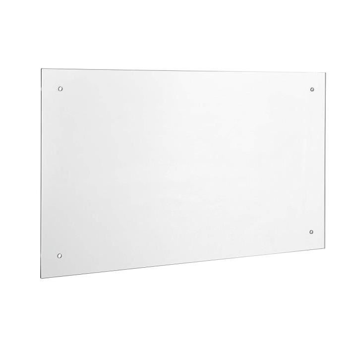 BC-elec - AKG06-7042 Protector antisalpicaduras de cocina en vidrio esmerilado de 70x40cm, vidrio de seguridad templado de 6 mm, protector antisalpicaduras para campana extractora