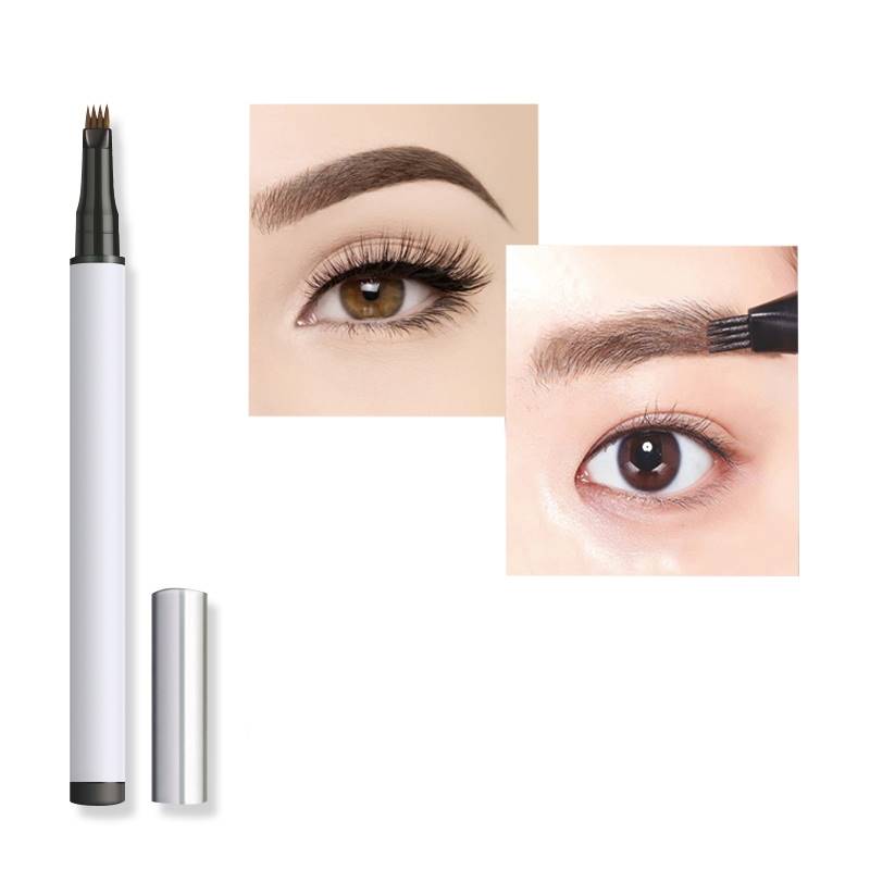 Crayon à sourcils 3 couleurs, pointe fourchue, stylo tatouage sourcils, cosmétique microblading, marqueur liquide waterproof pour sourcils, maquillage teinté TSLM2