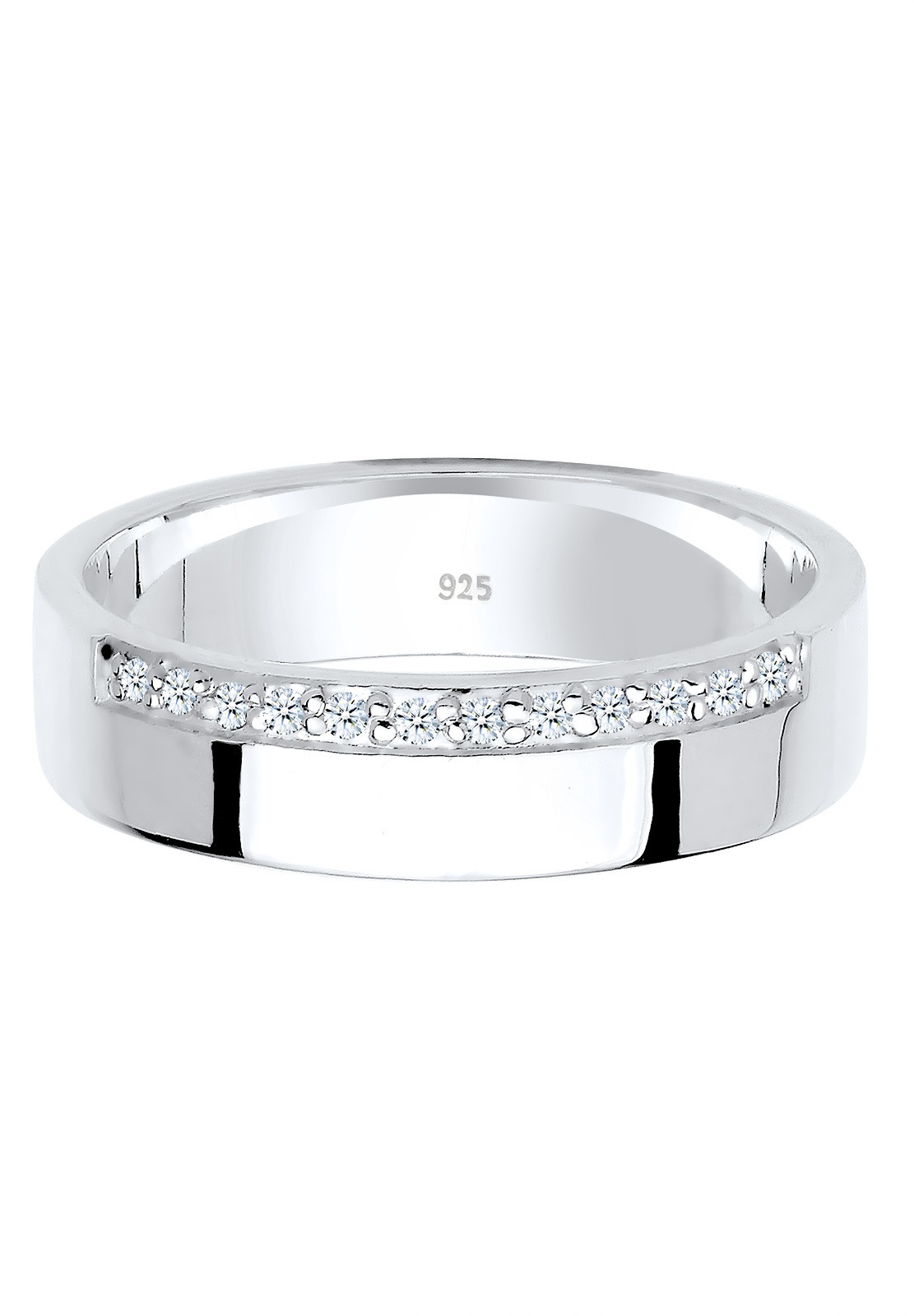 Elli DIAMONDS Bandring Basic Diamanten (0.06 ct.) 925 Silber