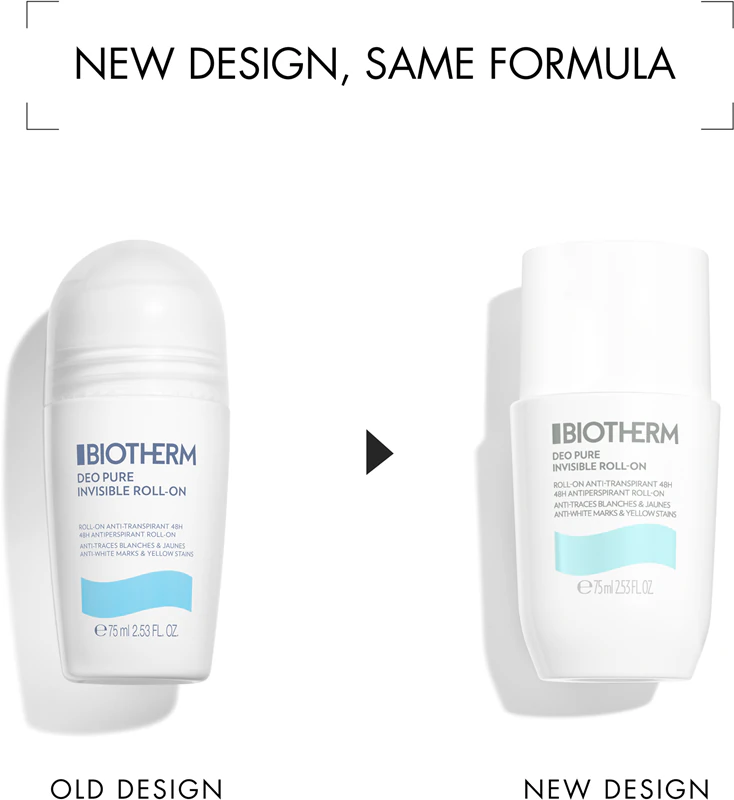 Desodorante roll-on antitranspirante Biotherm Pure Invisible.
