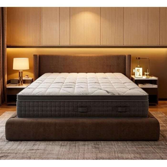 Matelas mémoire de forme 140x190 cm Memo - épaisseur 31cm- 8 zones de confort mousse mémoire adaptative