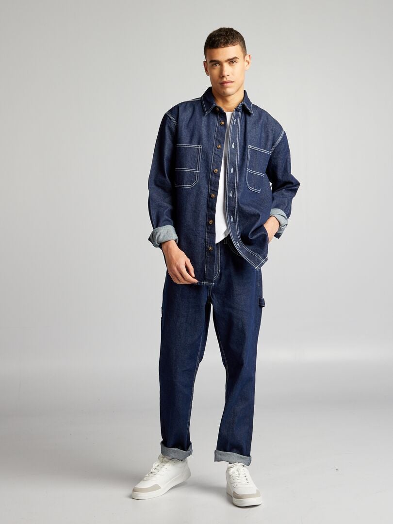 Denim overshirt - BLAUW