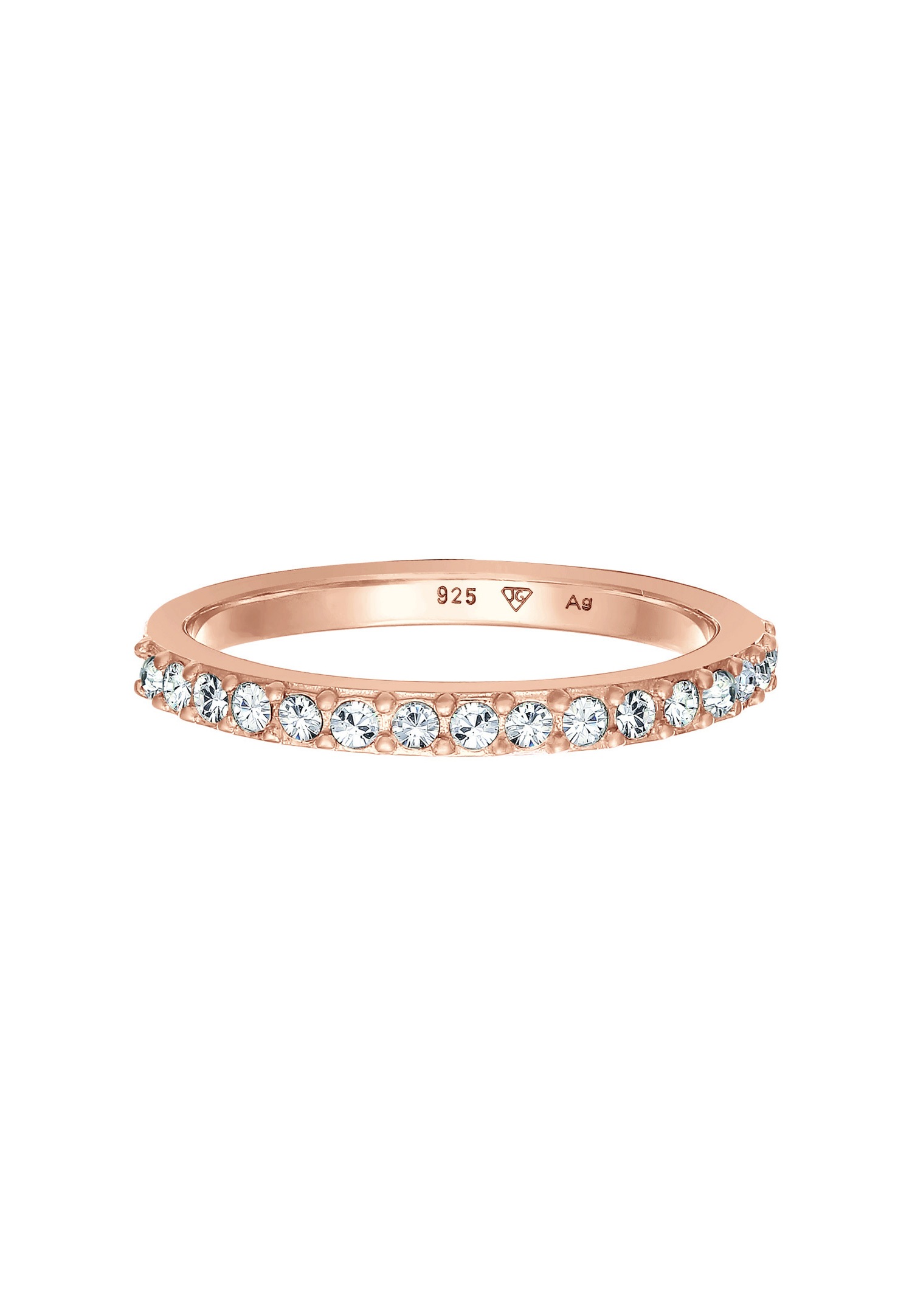 Elli Femmes Bande Mémoire élégant avec Cristal en Argent Sterling 925