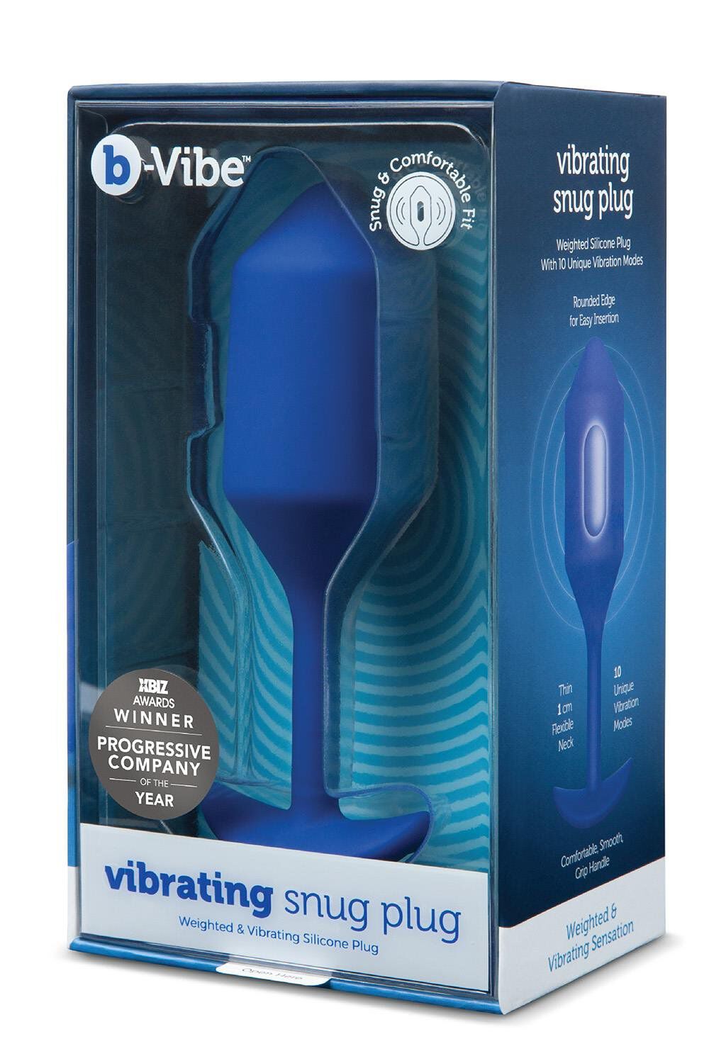 Βύσμα δόνησης B-Vibe Snug 4 μπλε