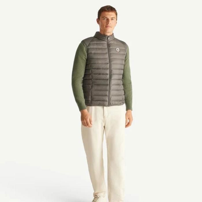 CHAQUETA DE PLUMAS SIN MANGAS PARA HOMBRE JOTT TOM, COLOR ANTRACITA