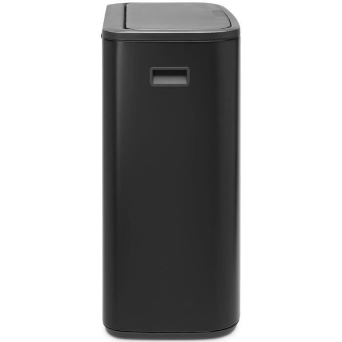 Lixeira Brabantia Bo Touch - Com 2 baldes internos - 2 x 30 L - Preto fosco