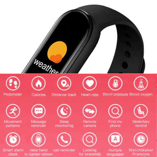 Klack, bracelet connecté pour la course à pied, compatible avec iPhone, Xiaomi, Huawei et Samsung.