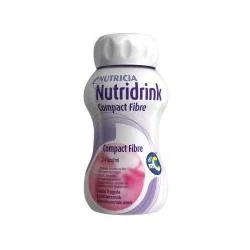NUTRICIA Nutridrink Compact Fiber Voedingssupplement Aardbeiensmaak 4x125 ml