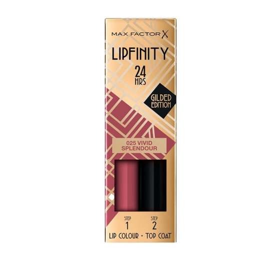Max Factor Lipfinity pomadka 025 Vivid Splendour 2,3 ml   Top Coat 1,9 g