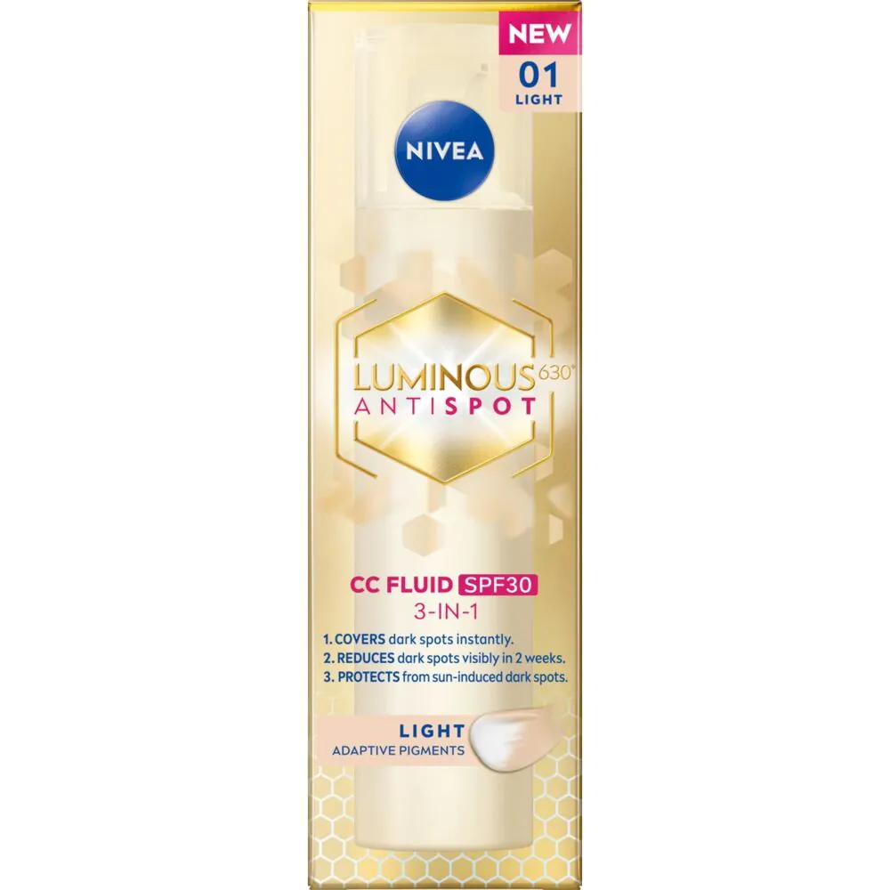 Nivea Luminous 630 CC SPF30 - Przeciw Przebarwieniom Krem 01 Light 40ml