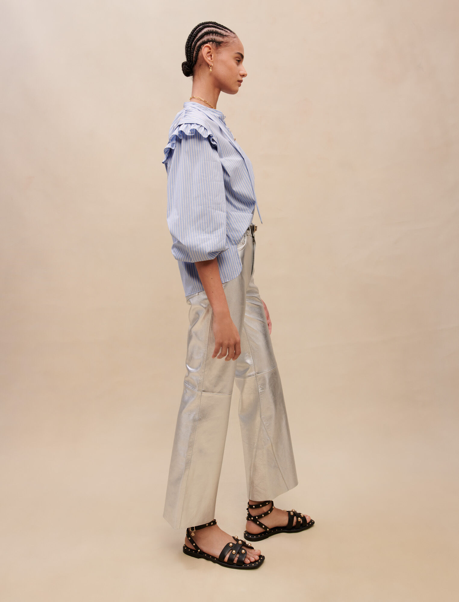 Blauwe gestreepte blouse - Lichtblauw