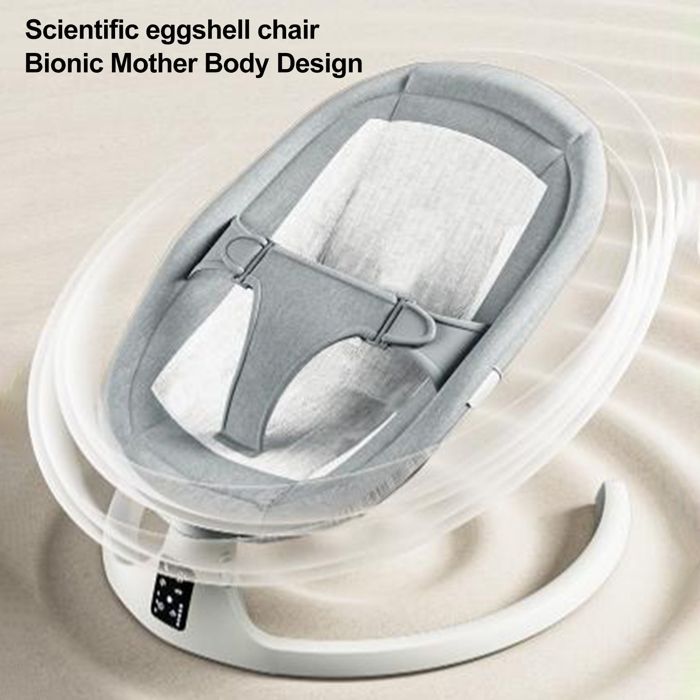 Elektrische 3-in-1-Babyschaukel – 5 Geschwindigkeitsstufen, Bluetooth, 3 Timer, Fernbedienung für Sicherheitsgurt – 0–12 Monate – Khaki