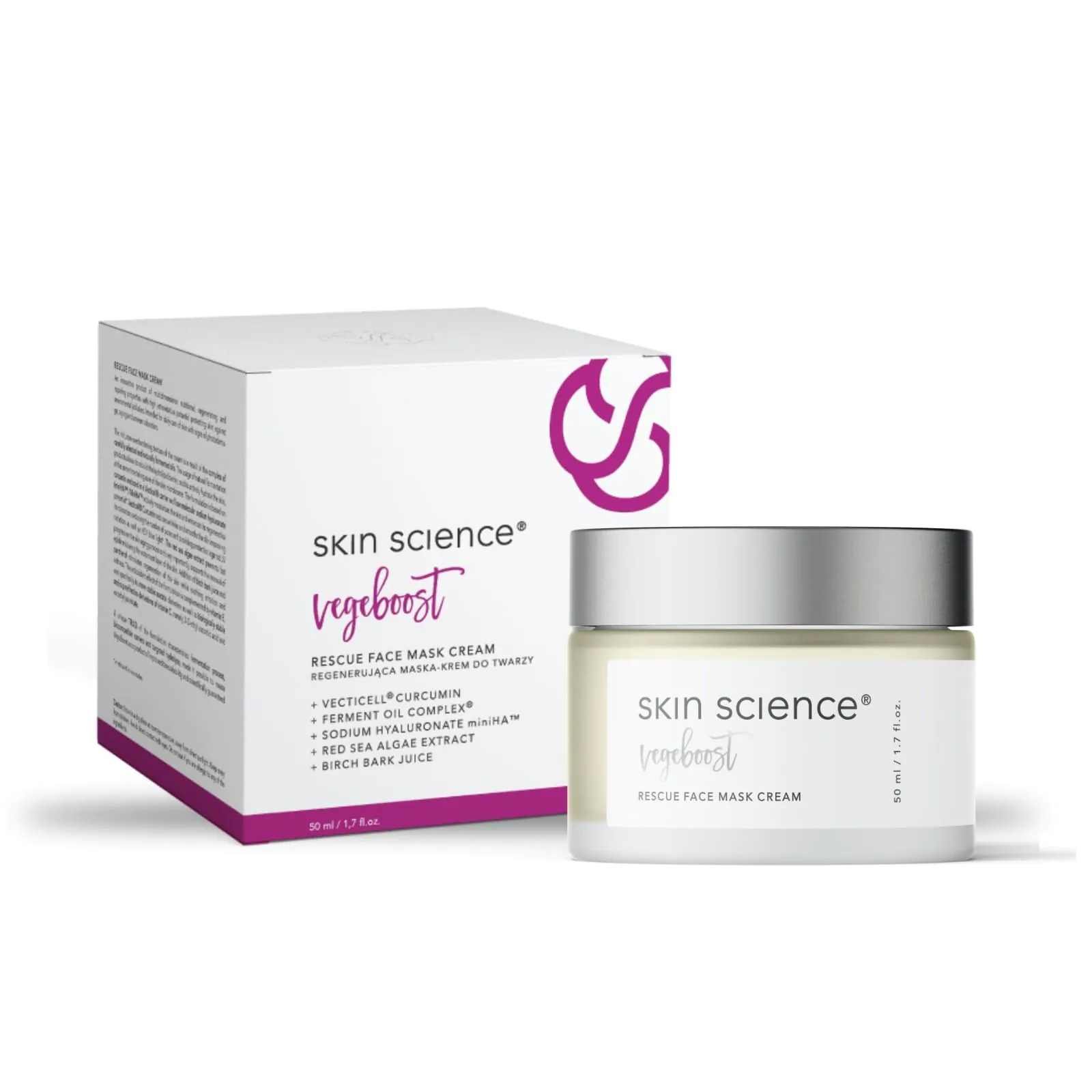 Skin Science Vege Boost Regenerująca Maska-Krem do twarzy z Kurkuminą