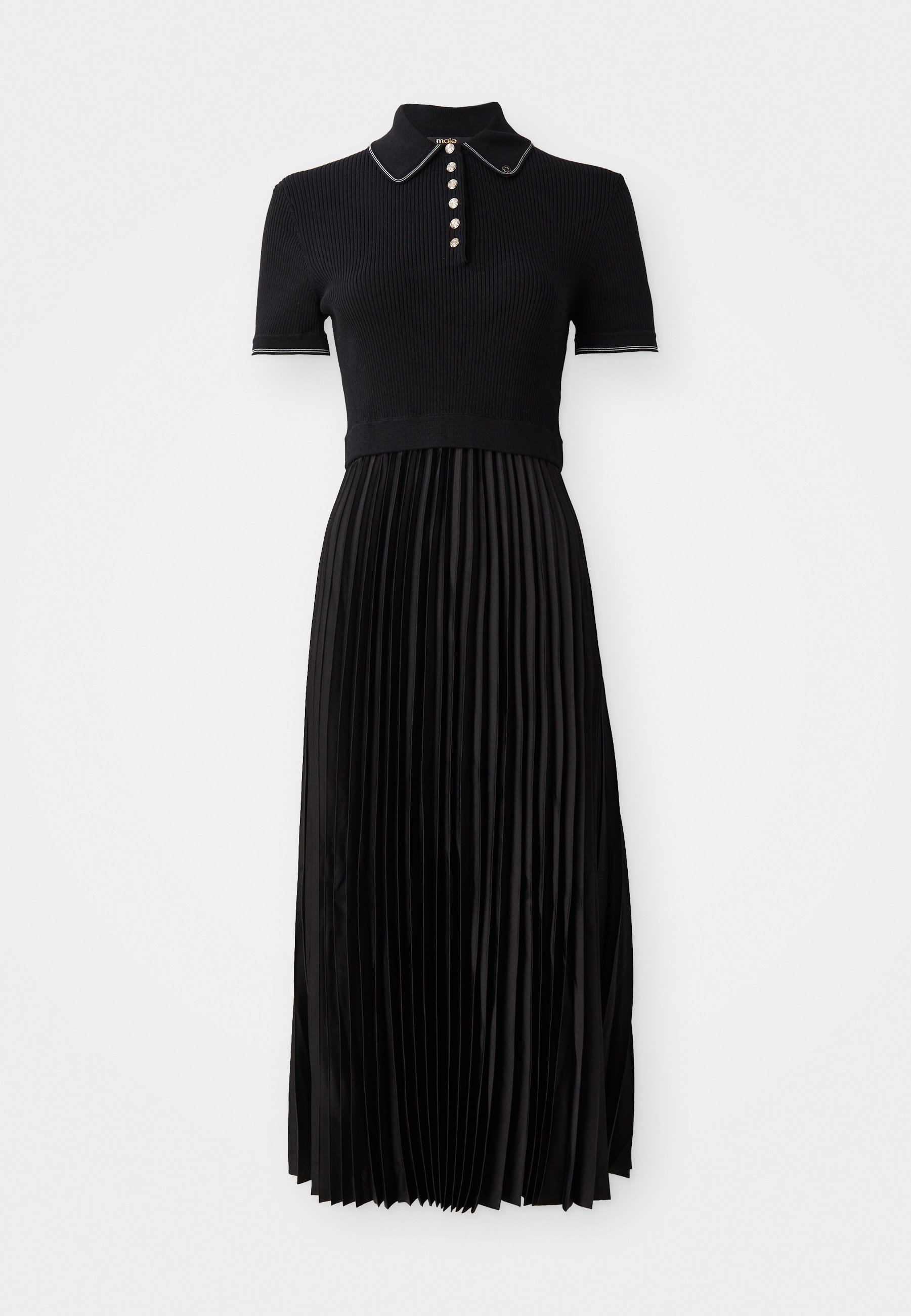 Maje REPLEATED - Robe-chemise - Noir