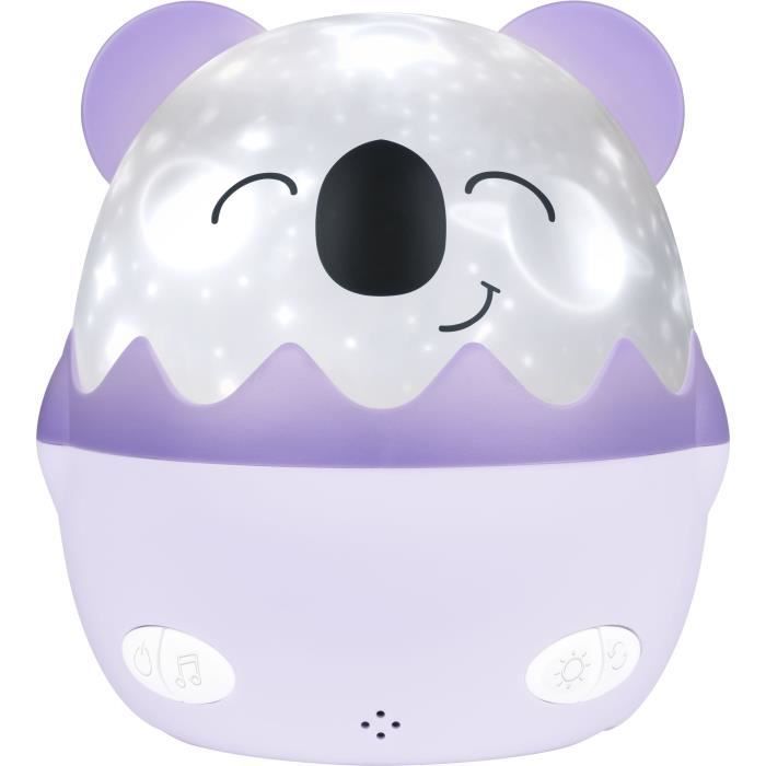 Luce notturna musicale senza fili - BIGBEN - Koala - Proiezione a 360° - 13 film - 8 melodie - Telecomando - Batteria USB-C