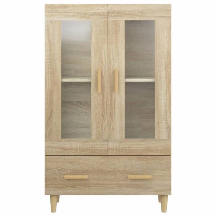 Aparador alto con múltiples compartimentos de almacenamiento - UU - Roble Sonoma - 70x31x115 cm - Madera de ingeniería C138